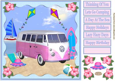 Day at the Beach Decoupage Topper 2
