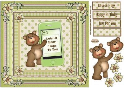 Bear Hugs Decoupage Topper 2