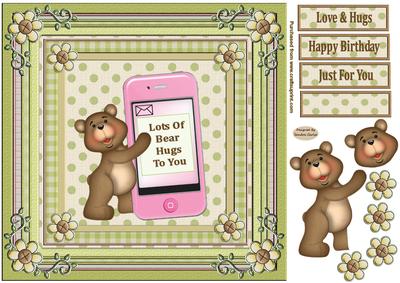 Bear Hugs Decoupage Topper 3