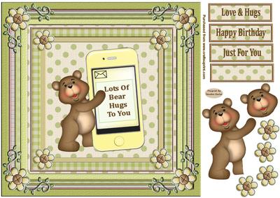 Bear Hugs Decoupage Topper 4