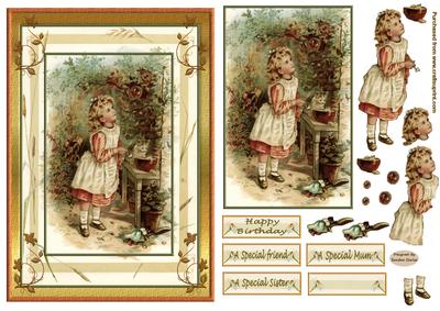 Vintage In the Garden Decoupage Topper
