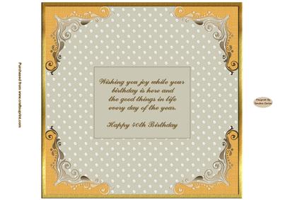 Happy 40th Birthday Insert to Match Cup607319_719