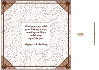Happy 80th Birthday Chocolate Insert to Match Cup611082_719