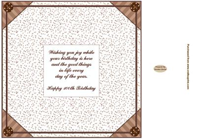 Happy 100th Birthday Chocolate Insert to Match Cup611082_719