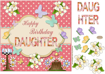 Happy Birthday Daughter Topper