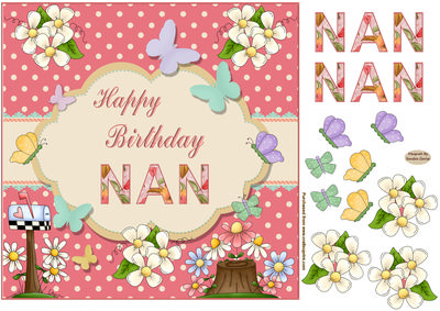 Happy Birthday Nan Topper