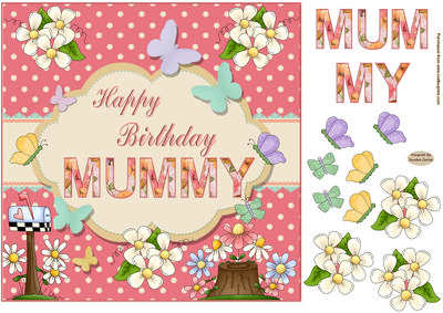 Happy Birthday Mummy Topper