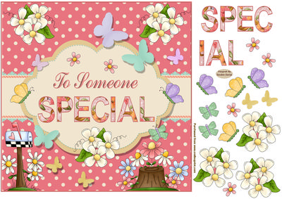To Someone Special Butterfly Decoupage Topper