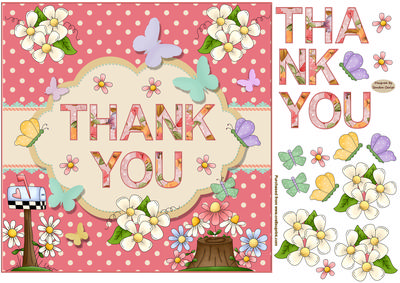 Thank You Butterfly Topper