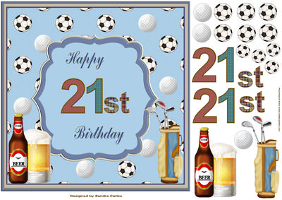 Happy 21st Birthday Sport Topper