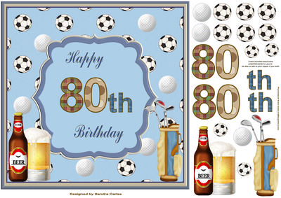 Happy 80th Birthday Topper