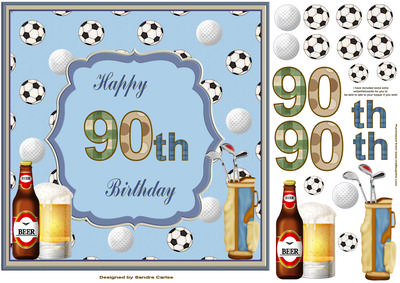Happy 90th Birthday Topper