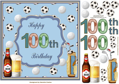Happy 100th Birthday Topper
