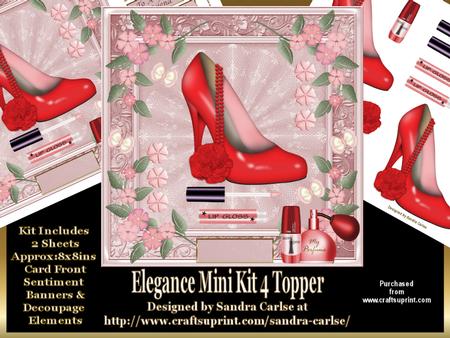 Birthday Makeup Decoupage 8x8ins Mini Kit 5