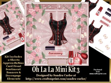 Oh La La Decoupage Mini Kit 3