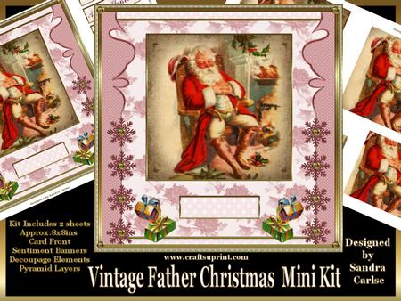 Vintage Father Christmas Mini Kit