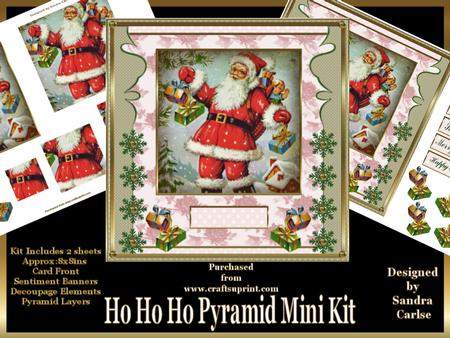 Christmas Vintage Ho Ho Ho Mini Kit