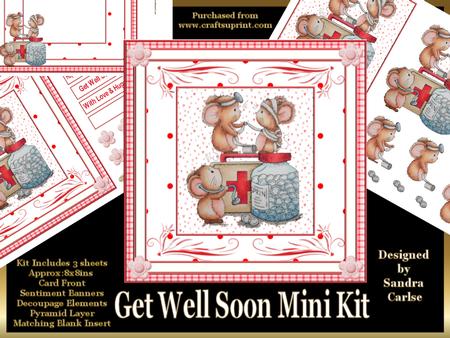 Get Well Soon Decoupage Mini Kit