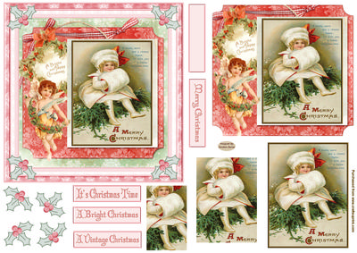 Vintage Christmas Pyramid Topper
