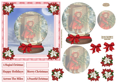Christmas Time Snow Globe Topper