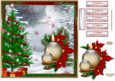 Christmas Sprinkle of Snow Decoupage Topper