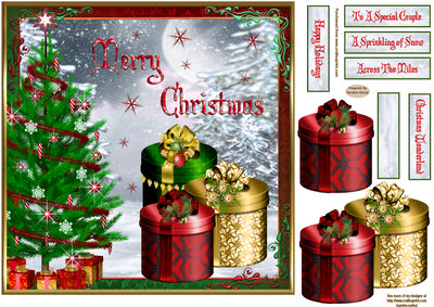 Christmas Presents Decoupage Topper