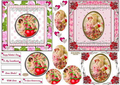 Romantic Vintage 5x5ins Toppers