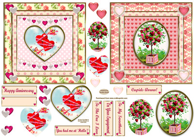 To My Sweetheart 5x5ins Toppers