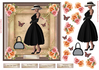 Lady in Black Quick Card