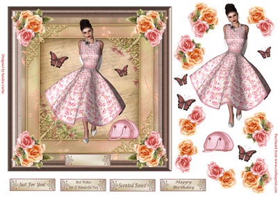 Lady in Pink Quick Card