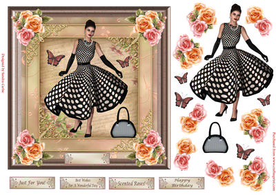 Polka Dot Dress Quick Card