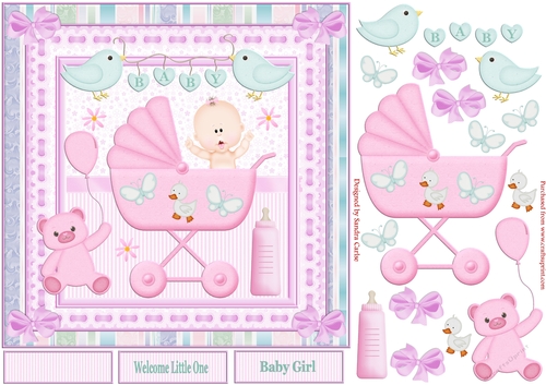 Welcome Little One Topper card