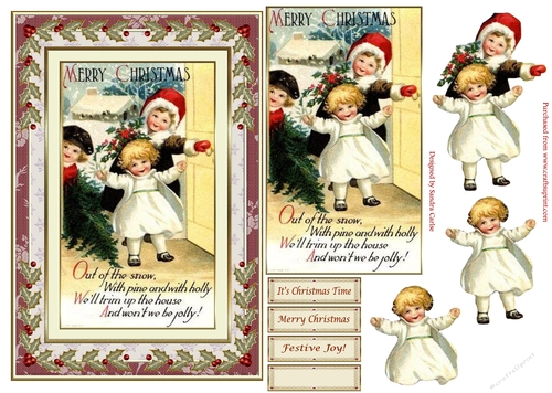 Christmas Vintage Out of the Snow Topper