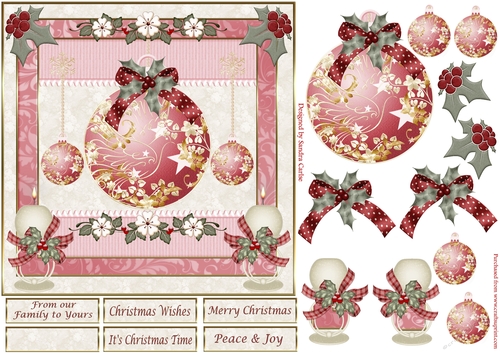 Christmas Bauble Decoupage Topper