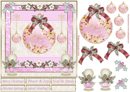 Christmas Bauble Decoupage Topper 4
