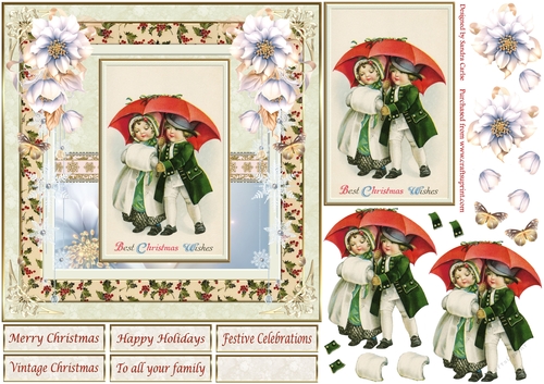 Best Christmas Wishes Vintage Topper