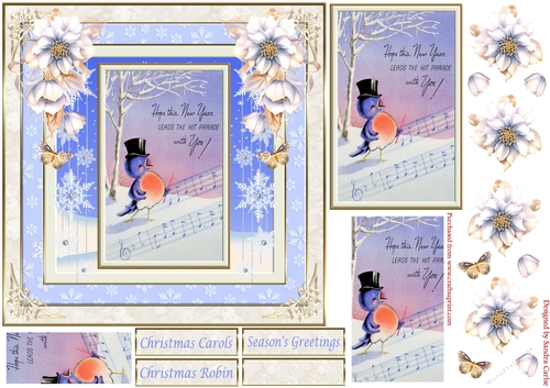 Christmas Robin Vintage Topper