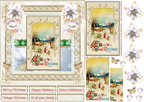 Christmas Vintage To Wish You... Topper
