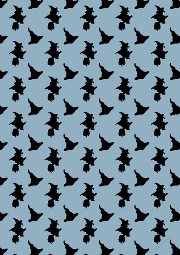 Halloween Witch Light Blue Backing Paper