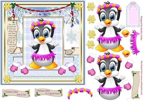Cold.....Not Me! Christmas Penguin Topper