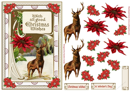 Winters Day Vintage Christmas Topper