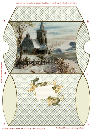 Christmas Scene Pillow Box