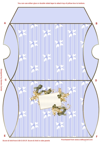 Christmas Holly Pillow Box 3