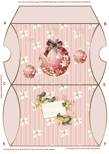 Christmas Holly Pillow Box 7