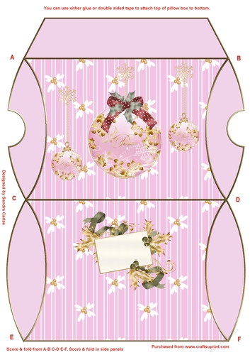 Christmas Holly Pillow Box 8