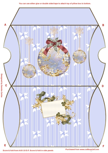 Christmas Holly Pillow Box 9