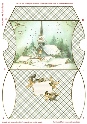 Snowflakes are Falling Christmas Pillow Box 
