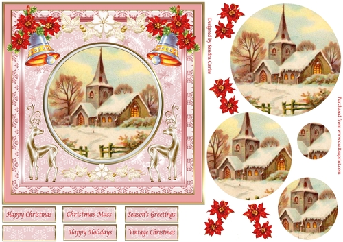 Christmas Mass Vintage Topper