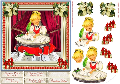 Christmas Wishes Vintage Topper