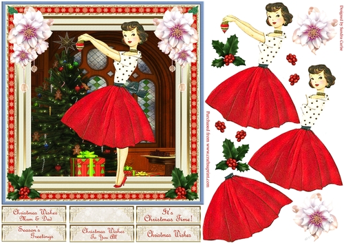 Dressing the Christmas Tree Vintage Topper